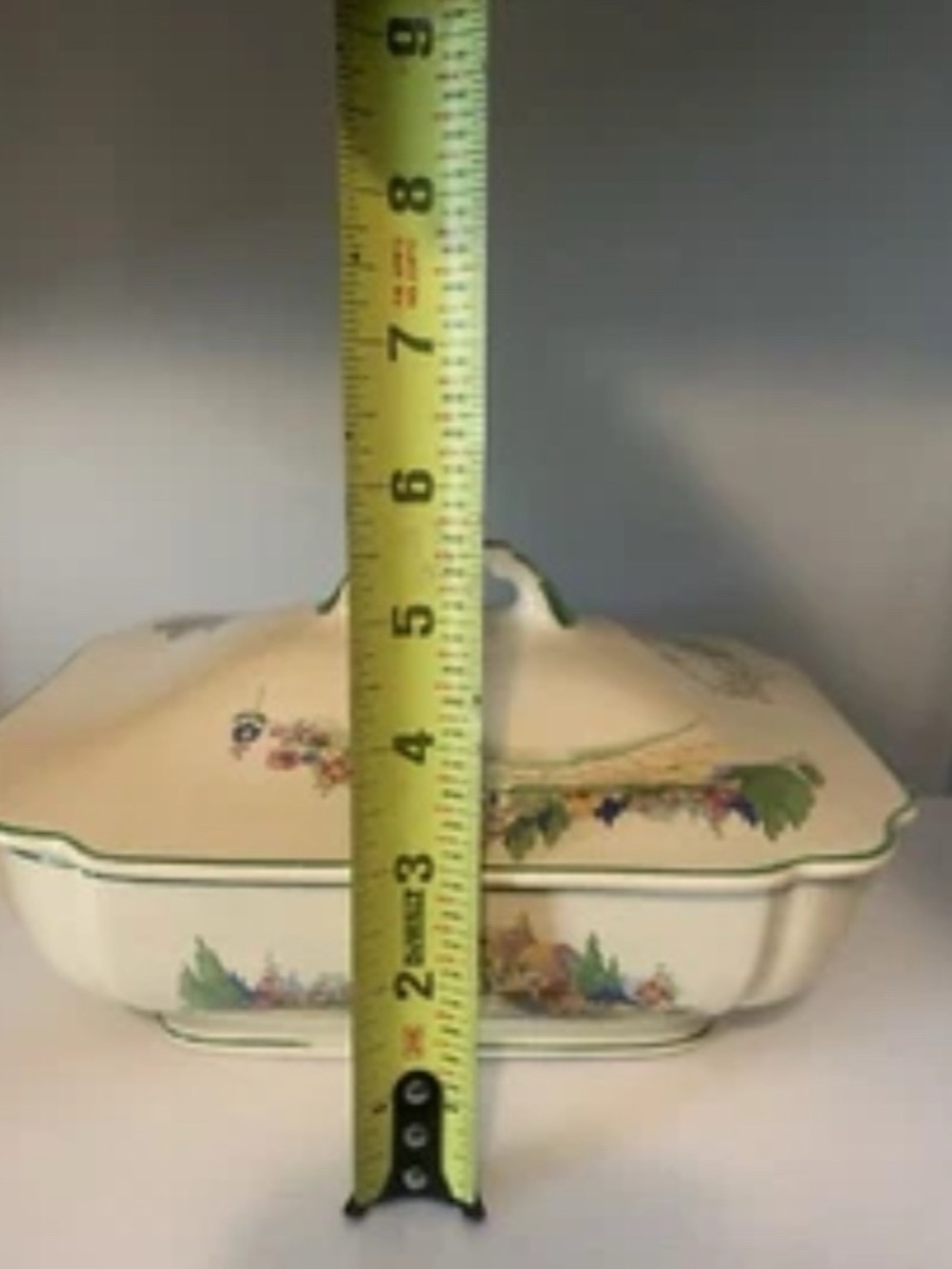 Rare Homer Laughlin English Garden Casserole Dish w/Lid C-4 Century Shape - Picture 15 of 16